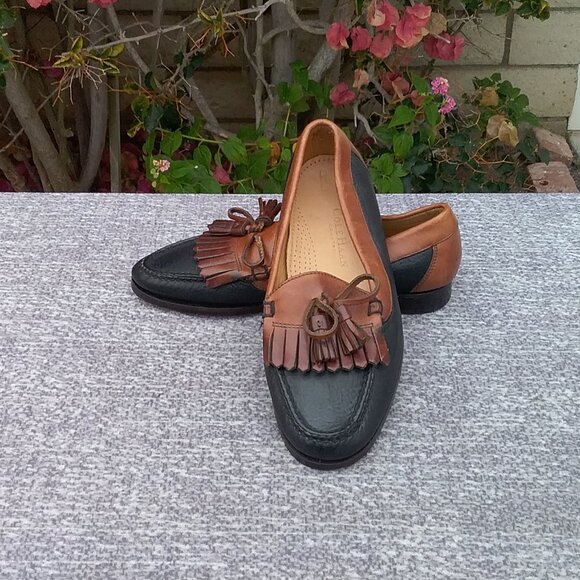Cole Haan Men's Leather Loafers Size 7D Preppy Two-Toned Tassles Academia - Picture 9 of 9